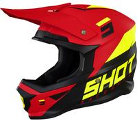Shot Furious Chase Motocross Helmet, red-yellow, size S for Men