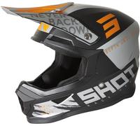 Shot Furious Draw Motocross Helmet, grey-orange, size 2XL for Men