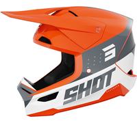 Shot Furious League Motocross Helmet, white-orange, size L for Men