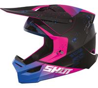 Shot Furious Matrix Motocross Helmet, black/hotpink, size XXL (63/64)