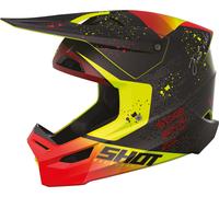 Shot Furious Matrix Motocross Helmet, black-red-yellow, size XL for Men