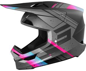 SHOT FURIOUS MIRAGE MX-Helm matt blau-pink L