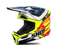 Shot Furious Flash Mips Motocross Helmet, blue-yellow, size S for Men