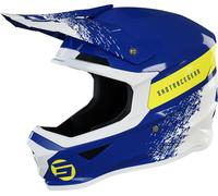 Shot Furious Roll Motocross Helmet, blue-yellow, size XL for Men