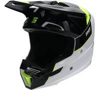 Shot Furious Scope Motocross Helmet, black-white-yellow, size XL