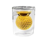 Shot Glasses - Golf Giifts for Men - Whiskey Glass | Whiskey Glasses with Golf Ball Shape Embedded | Unique Rum Golf Glass | Novelty Wine Glasses | Perfect Drinking Accessory and Home Bar Party