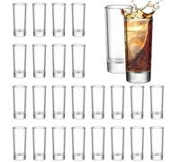 Shot Glasses Set of 24, 2oz/60ml Clear Spirit Glasses with Heavy Base, Tall Glass Bulk Round Shot Glasses Highball Glasses for Vodka Whiskey Tequila Espresso Liquor