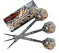 Shot! Gnarly Shredda Steel Tip Dart Set-90% Tungsten Dart Barrels Centre Weighted professional darts for bristle dartboard (26, Grams)