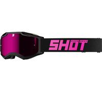 Shot Iris 2.0 Solid Motocross Goggles, black/hotpink, One size