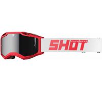 Shot Iris 2.0 Solid Motocross Goggles, red/white, One size