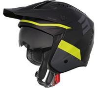 Shot Jump Tricks Jet Helmet, black-yellow, size XS for Men