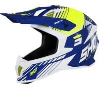 Shot Lite Fury Motocross Helmet, blue-yellow, size S for Men