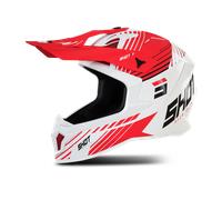 SHOT Lite Fury White Red Glossy Offroad Helmet Size XL XL