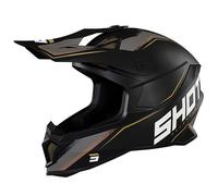 Shot Lite Prism Motocross Helmet, black-gold, size XS