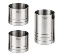 Shot Measure 25ml and 50ml, Professional Spirit Measure for Home Bars and Cocktail Stations, Precise Alcohol Measuring for Cocktails and Spirits, Stainless Steel Drink Measures 25ml and 50ml Set