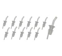 Shot Pourer Free Flow Whiskey Gate Spirit Pourer - Clear No Collar Design Pack of 12 - Perfect for Smooth and Precise Pouring