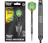 Shot! Pro Series Rowby-John Rodriguez BAHA Steel Tip Darts Set 90% Tungsten Barrels Handcrafted Professional Dart Set & Flights Made in New Zealand, Metal Tip for Bristle Dartboard