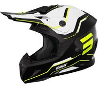 Shot Pulse Lines Motocross Helmet, black-white-yellow, size M for Men