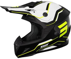Shot Pulse Lines Motocross Helmet, black/white/yellow, size XL (61/62)