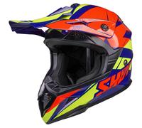 SHOT PULSE REVENGE NAVY NEON YELLOW ORANGE GLOSSY MOTOCROSS MX OFF ROAD HELMET
