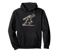 Shot Put Athlete Silhouette Sunrise Training Track Field Pullover Hoodie