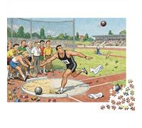 Shot Put Final Throw Wooden Jigsaw Puzzle Waterproof 1000 Piece Puzzles for Adults Gifts Impossible Challenging Games