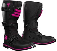 Shot Race 2 Kids Motocross Boots, black/hotpink, size 30
