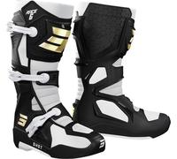 Shot Race 6 Motocross Boots, black/white/gold, size 42