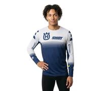 Shot Aerolite Husqvarna Limited Edition Motocross Jersey, white-blue, size S for Men