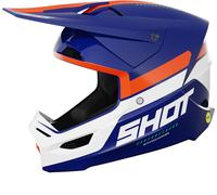 Shot Race Iron Motocross Helmet, blue-orange, size M for Men