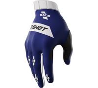 Shot Race Motocross Gloves, white-blue, size 2XL for Men