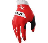 Shot Race Motocross Gloves, white-red, size 4XL for Men