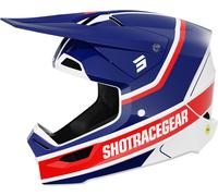 Shot Race Mythic Motocross Helmet, red-blue, size S for Men
