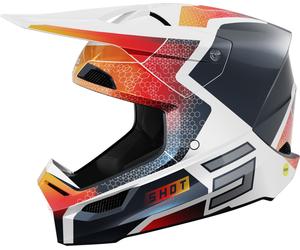 Shot Race Phaser Motocross Helmet, white/red/blue, size L (59/60)