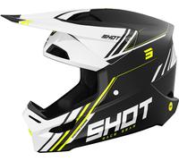 Shot Race Sprint Motocross Helmet, black/white/yellow, size XL (61/62)