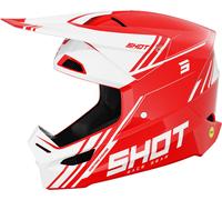 Shot Race Sprint Motocross Helmet, red/white, size M (57/58)