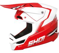 Shot Race Tracer Motocross Helmet, white-red, size M for Men