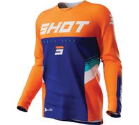 SHOT RAW TRACER KID Jersey neon orange-blue 12-13 years