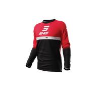 Shot Devo Reflex Motocross Jersey, black-red, size XS for Men