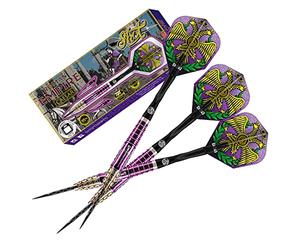 Shot! - Roman Empire Caesar Darts | Steel Tip | Center Weighted | 95% Tungsten Barrels | Precision Grips | Made in New Zealand | 25g, Gold, Tungsten
