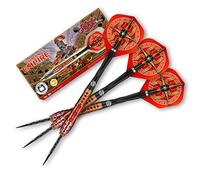 Shot Roman Empire Centurion Steel Tip Dart Set 90% Tungsten Pro Throwing Darts Steel Tip Set Professional - Made in New Zealand - Designed Dart Flights for Women & Men - Metal Tip Bar Darts for Adults