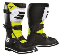Shot Race 2 Kids Motocross Boots, black-white-yellow, size 37