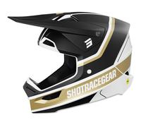 Shot Race Mythic Motocross Helmet, black-gold, size XL for Men