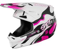 Shot Speed Beast Motocross Helmet, white-pink, size XS for Men