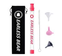 Shot Straw, Shot Holder Straw, for the beach, pool, party Fits all wine bottles and glasses, includes velvet storage bag Shot Straw, cleaning brush and funnel