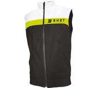 Shot Team Bodywarmer Motocross Vest, black-white-yellow, size 3XL for Men