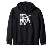 Shot The Put Out Funny Shot Put Athlete Zip Hoodie