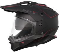SHOT TREK RALLY helmet matt black-red XL