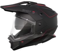 Shot Trek Rally Motocross Helmet, black-red, size XL for Men