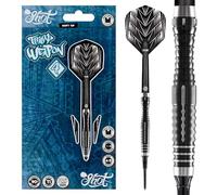 Shot! - Tribal Weapon Series 4 Soft Tip Darts Set | 90% Tungsten Barrels | Centre Weighted | Enhanced Accuracy & Grip | Suited for All Skill Levels | Unique Flights, Black, Tungsten